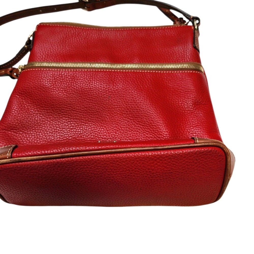 DOONEY & BOURKE Pebble Grain Leather Handbag Purse Shoulder Bag Red Wine Burgund - Picture 8 of 16